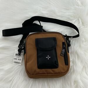 Sun + Stone Men's Crossbody Bag - Tan/Black - One Size - New with tags